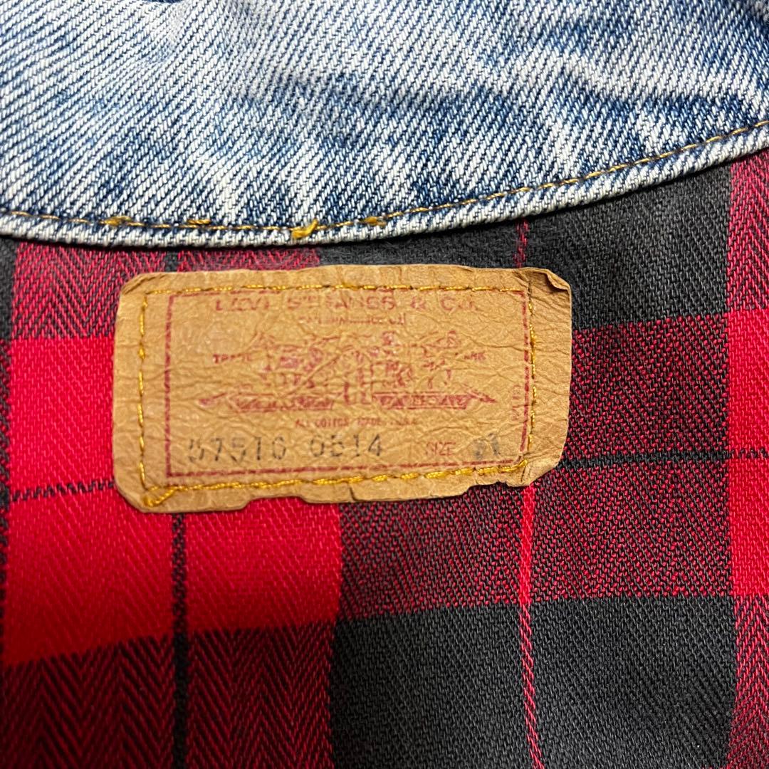トムヤムクン。様 【Levi’s】80s 裏地チェックネル デニムジャケット