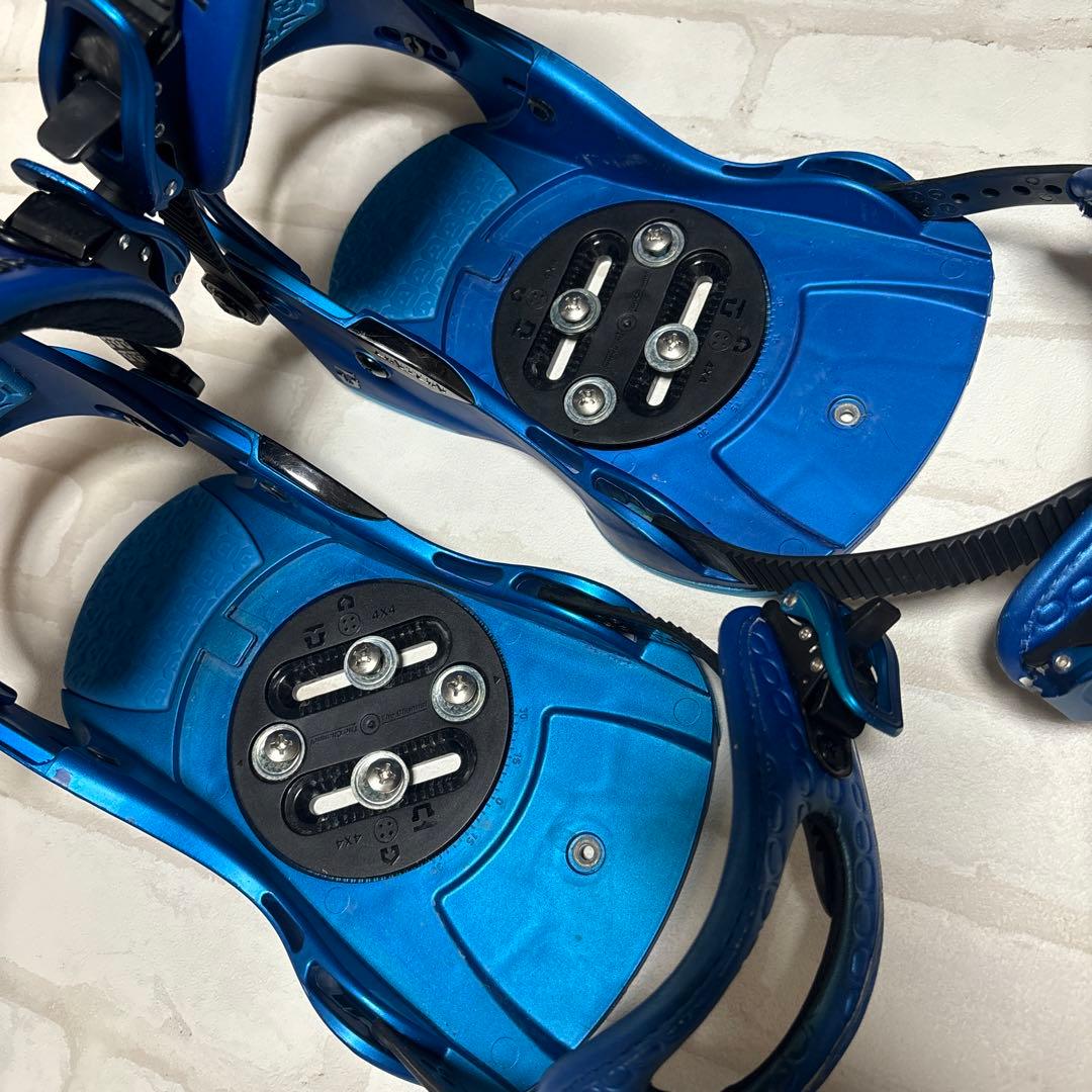 FORCE スノーボードビンディング 青　M >L