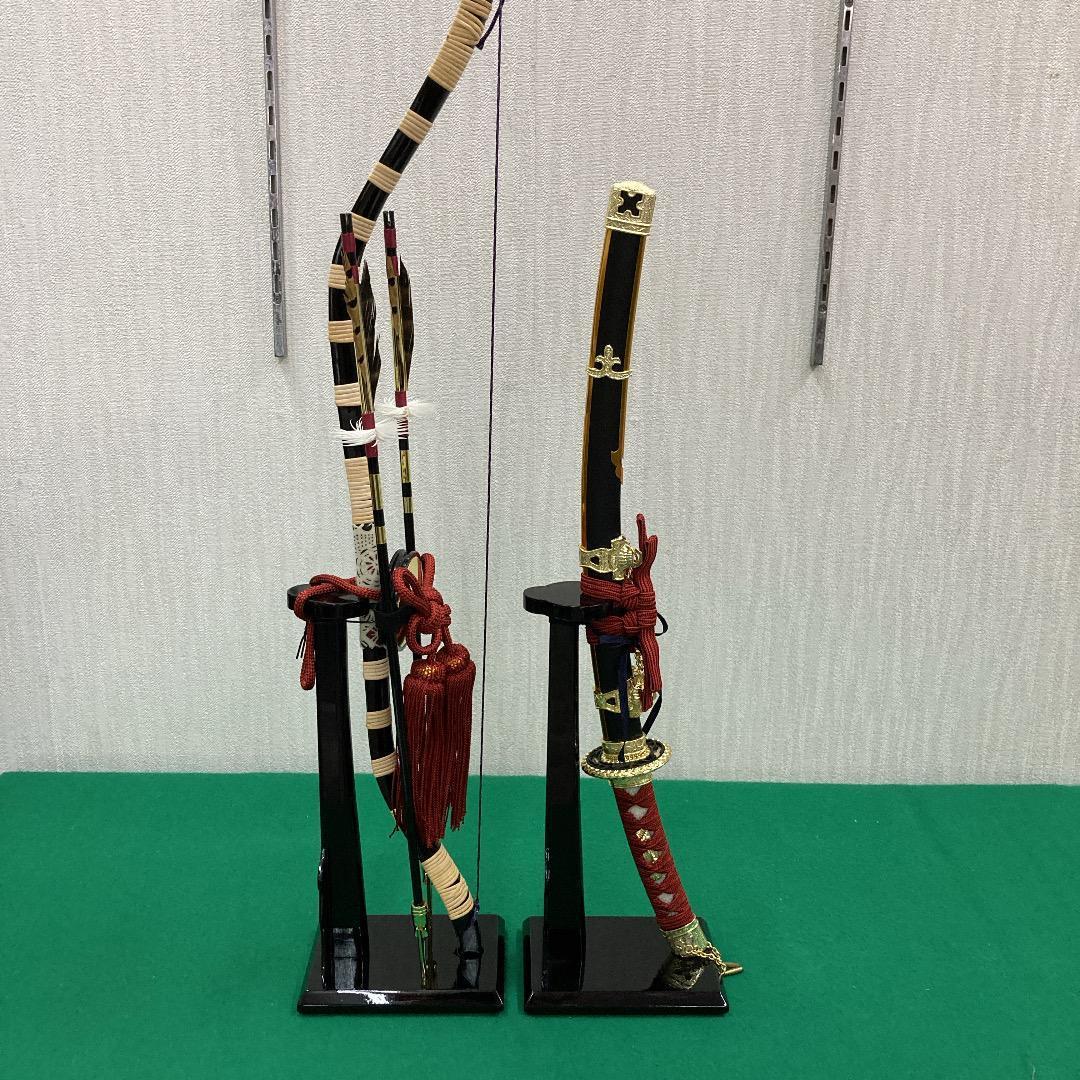 E3 五月人形 弓高さ62㎝位 五月人形弓太刀 五月刀 五月鎧兜飾り - メルカリ