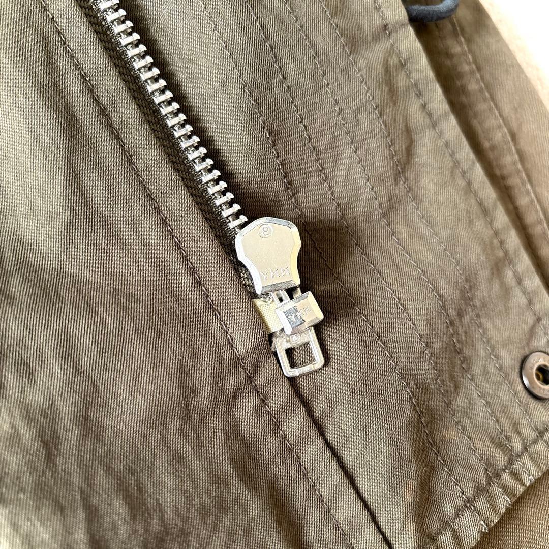 美品 MHL. メンズM中綿ライナー付 ミリタリージャケット ハーフコート 緑_