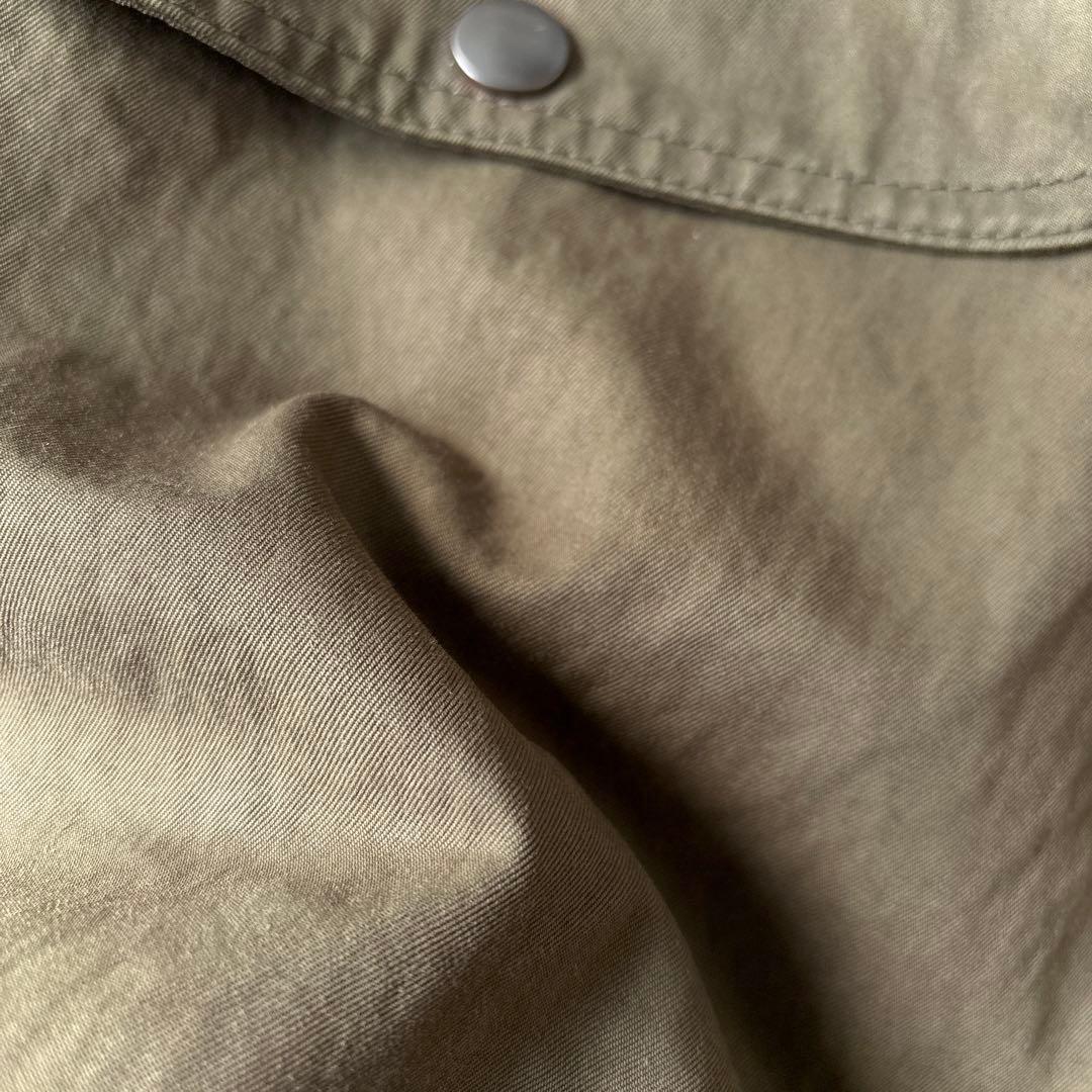 美品 MHL. メンズM中綿ライナー付 ミリタリージャケット ハーフコート 緑_