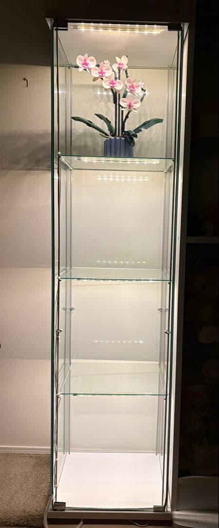 IKEA デトルフ ガラスケース LEDライト付き 【梱包・たのメル便】 IKEA