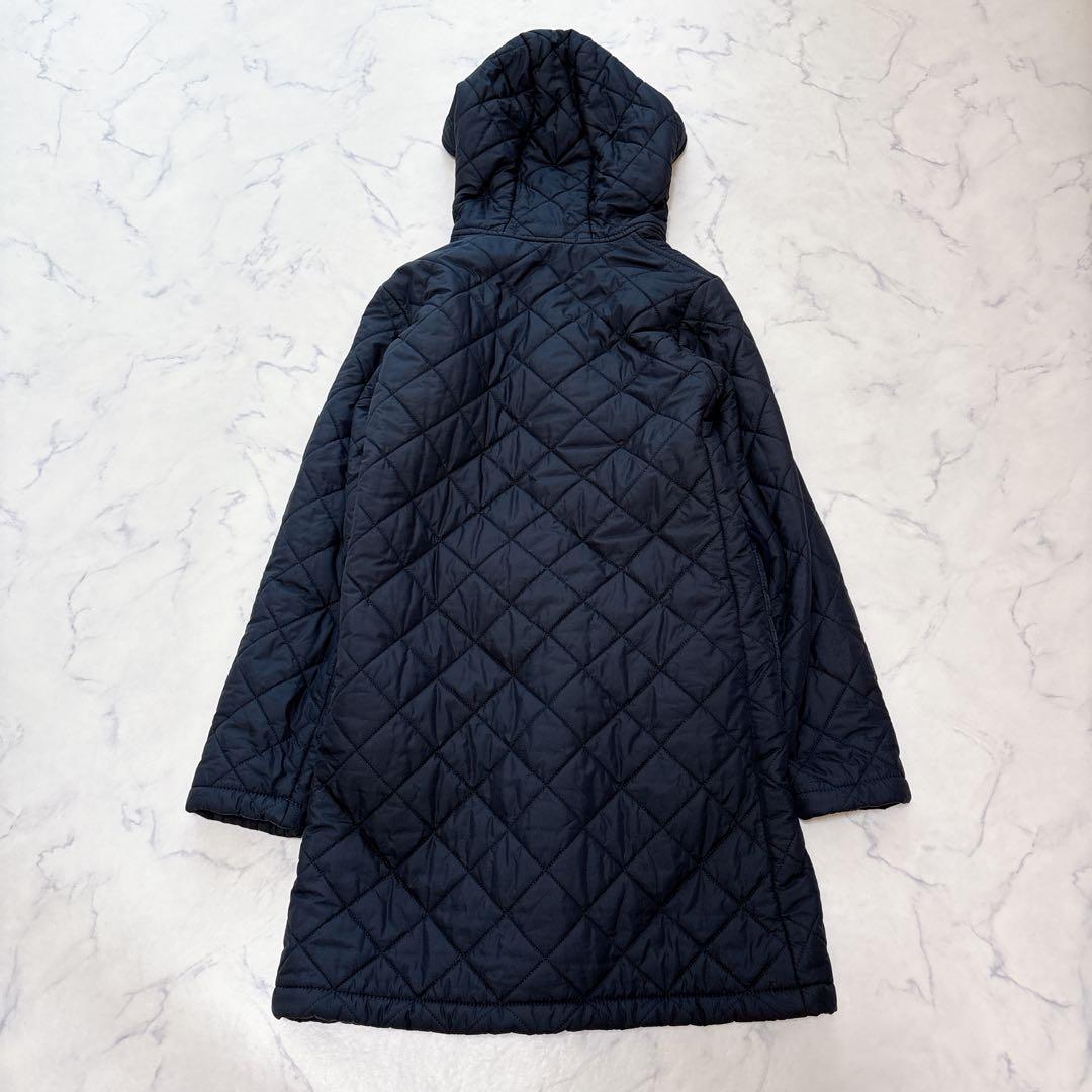 【極美品】マッキントッシュ キルティング コート ボア 中綿 36 ネイビー