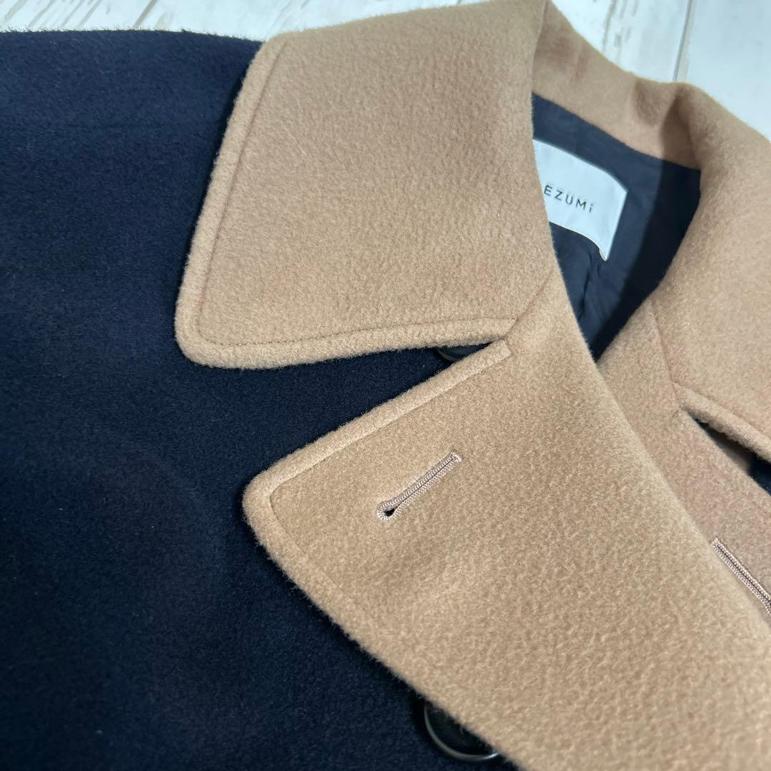 ¥80,000☆EZUMi☆エズミ☆Aライン☆バイカラー☆アシンメトリー☆コート