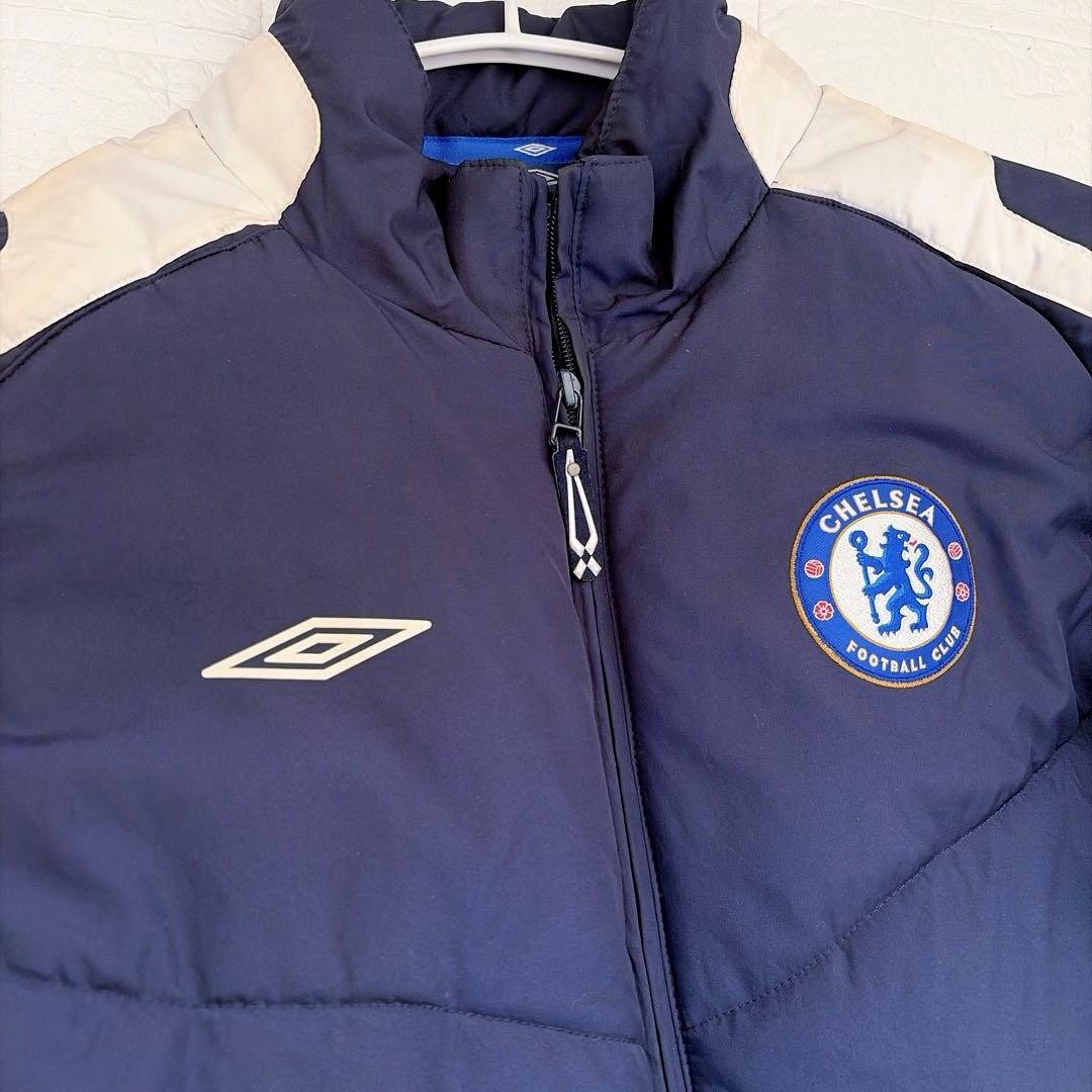 アンブロ　チェルシーFC 中綿　ジャケット　アウター　ベンチコート　ネイビー　L