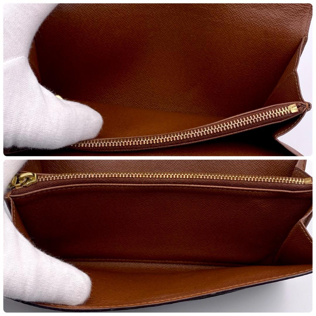 ルイヴィトン モノグラム ポルトフォイユ サラ 長財布 二つ折り ブラウン