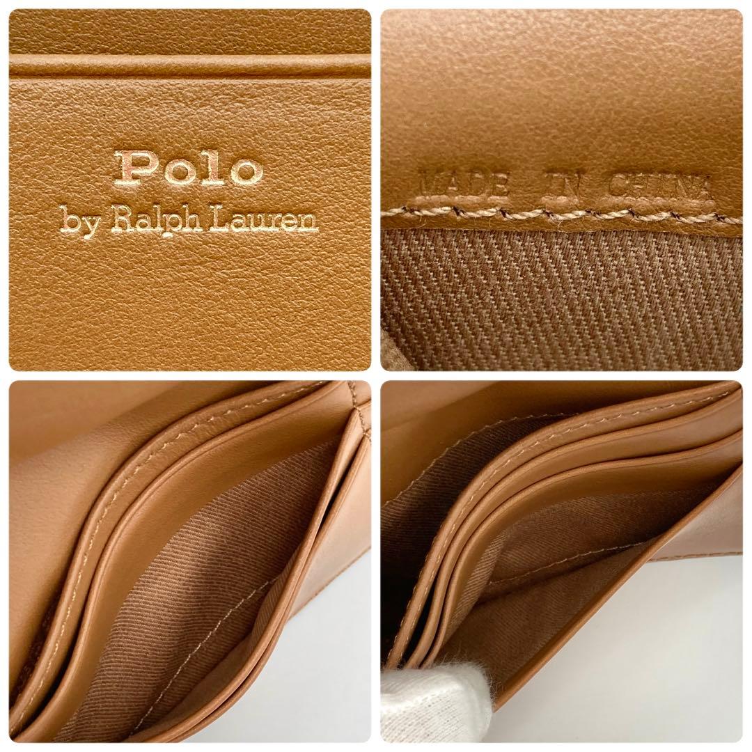 G.B✨ ポロラルフローレン POLO ID 長財布 レザー キャメル