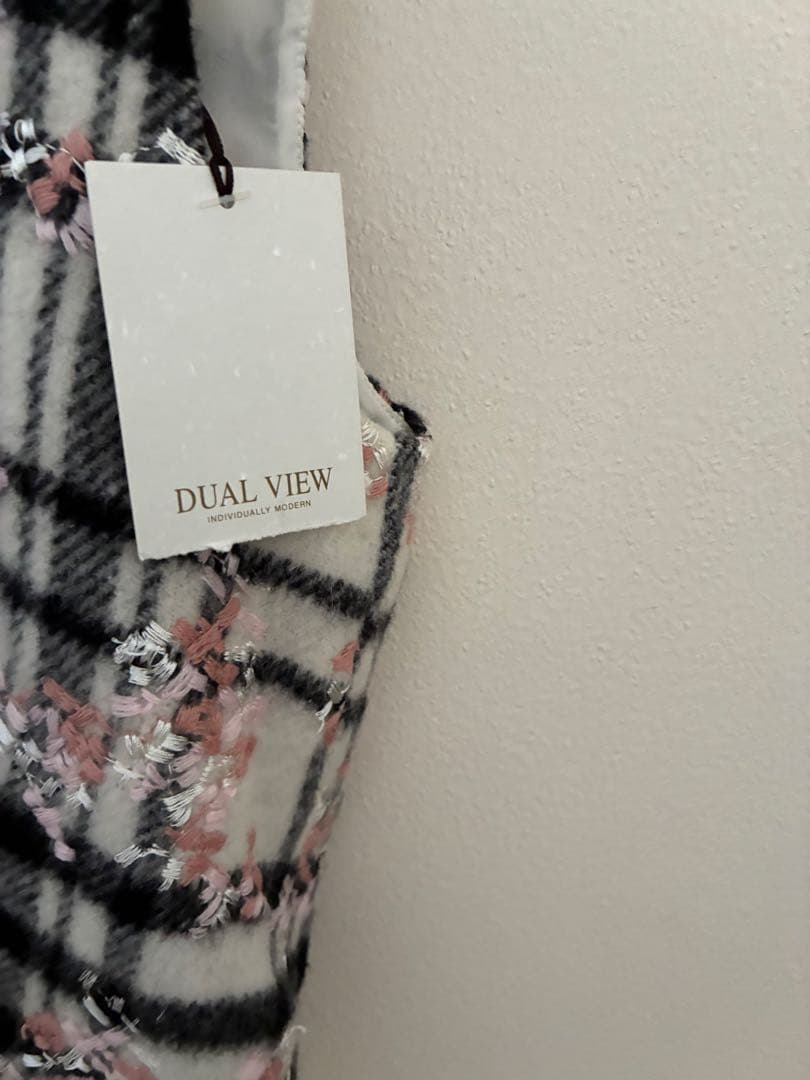 DUAL VIEW ノースリーブ ひざ丈ワンピース