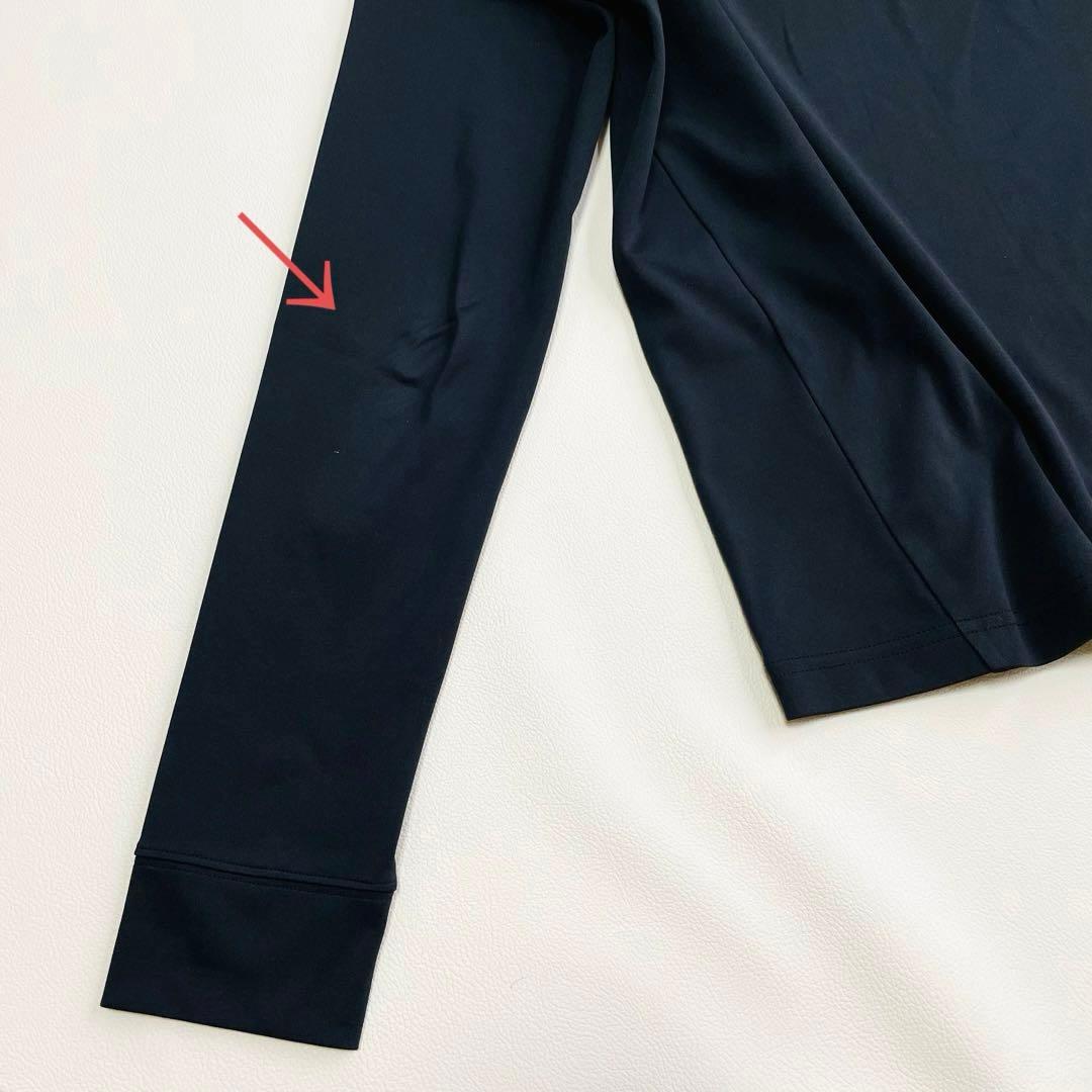 6312 TFW49 ハイネック長袖Tシャツ　モックネック　ブラック