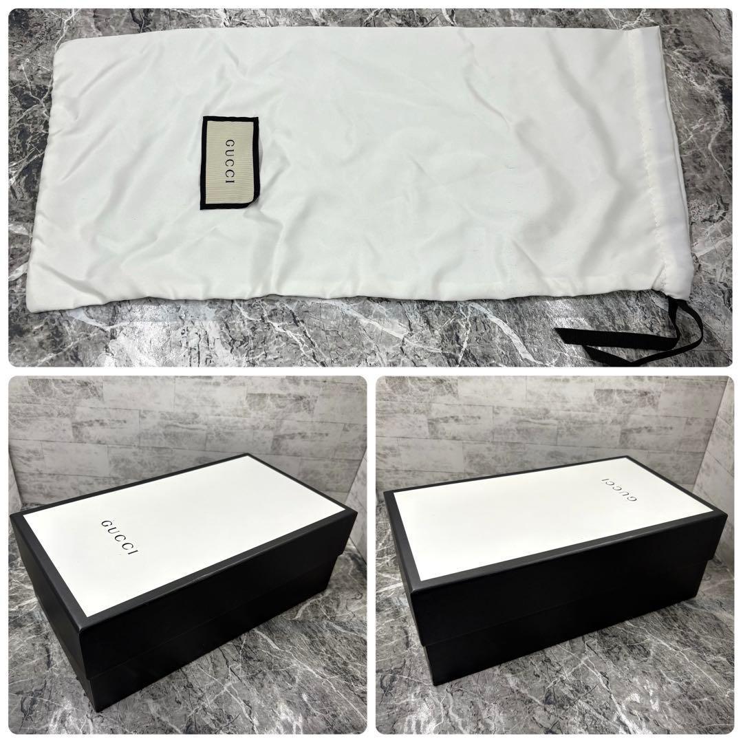 美品 グッチ スニーカー 36.5 インターロッキング GG レザー バイカラー