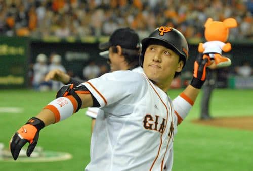 元読売ジャイアンツ 李承燁選手 本人支給バッティンググローブ＋直筆