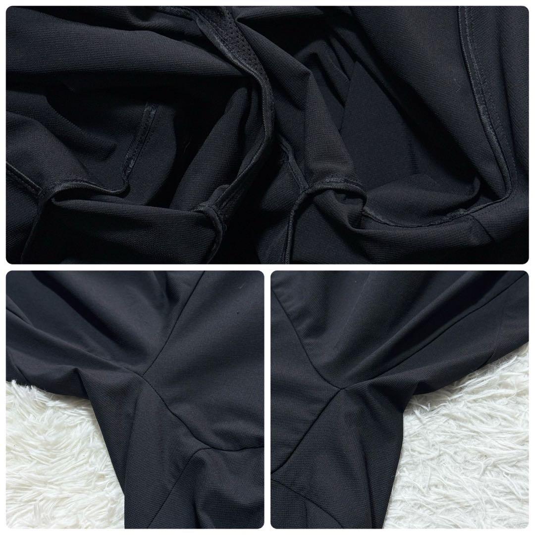 PGG パーリーゲイツ ダブルジップ パーカー ロゴ ブラック ストレッチ 黒