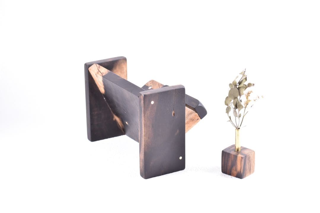 No.359屋久杉虎杢のトレーと黒柿の名刺ホルダー