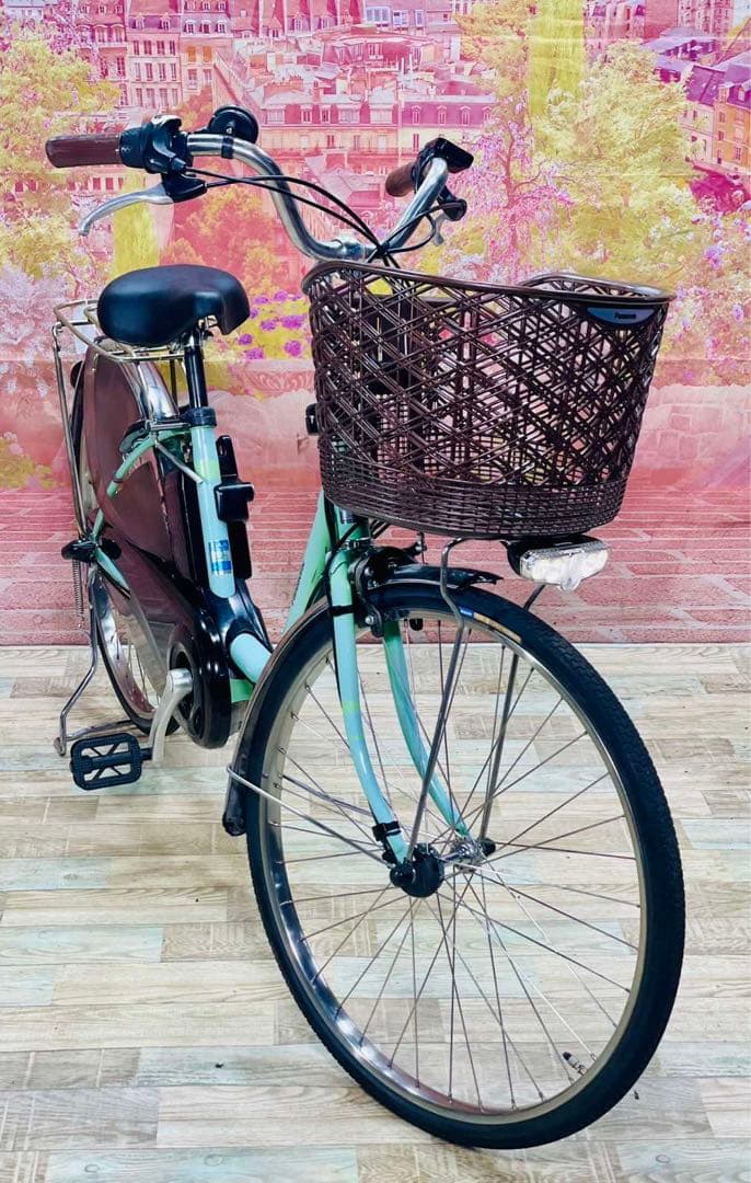 K2905 電動自転車パナソニック ママチャリ24インチ 8Ah 送料無料