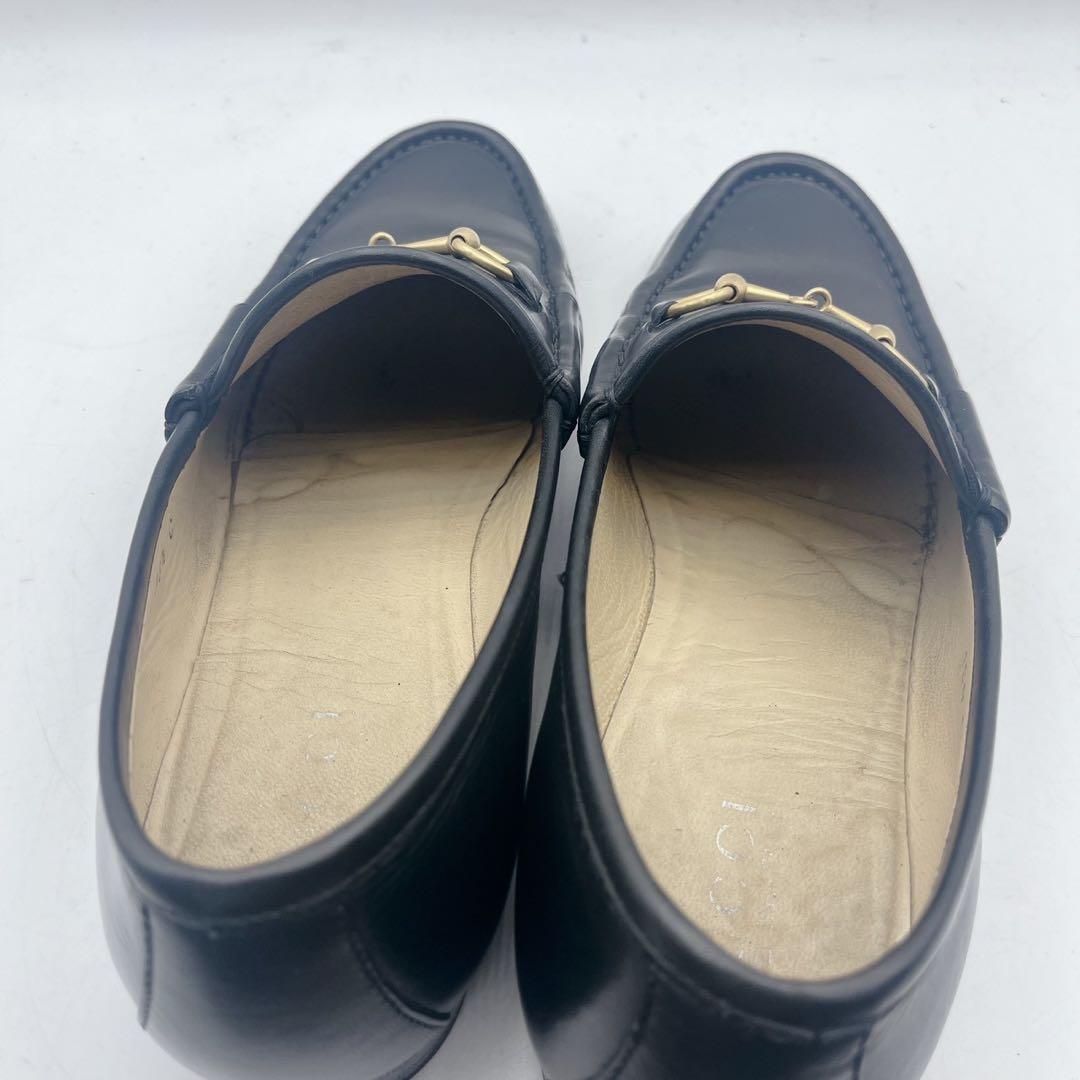 アッパー美品✨GUCCI グッチ ホースビットローファー 黒 38.5C