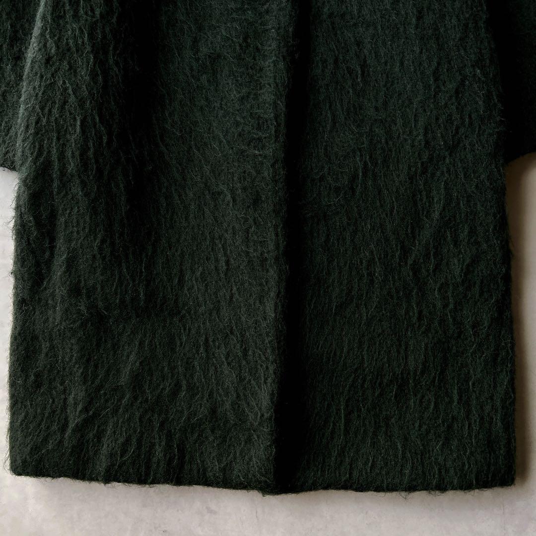 定価5.2万☆クラネ CLANE シャギー モヘヤ　ロングコート　グリーン