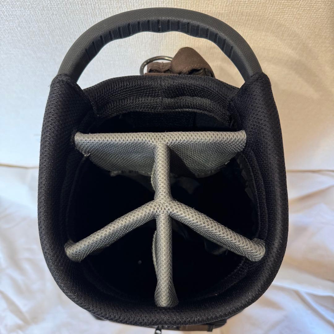 美品】 PRGR PCB-102 キャディバッグ ブラウン ヘッドカバー付き PRGR