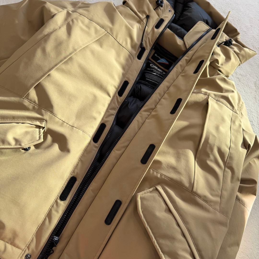 CAMP7 ダウンジャケット SympaTex ベージュ ワッペン Lサイズ - メルカリ