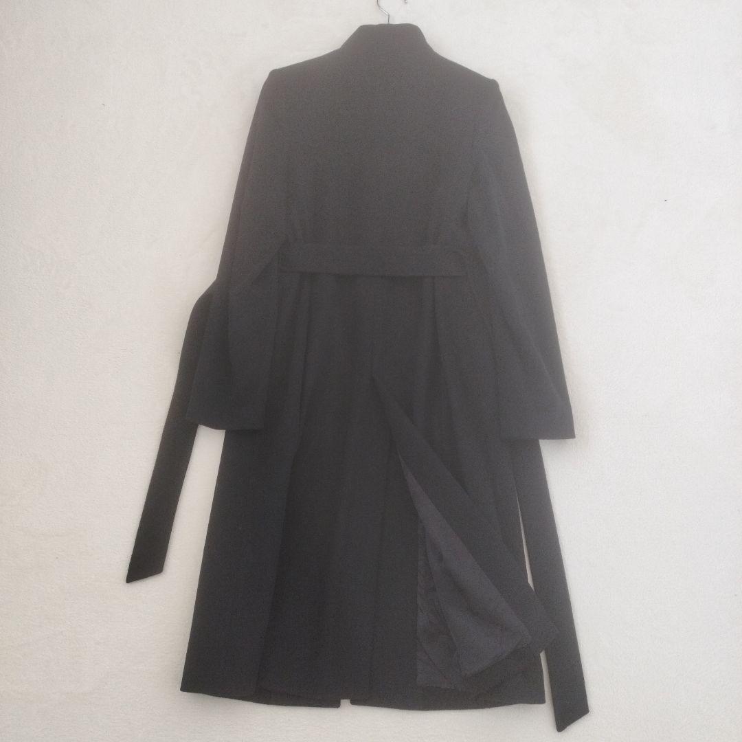 アナイ　カシミヤ100%　ロングコート　ベルト付　ベルテッド　ブラック　黒　比翼