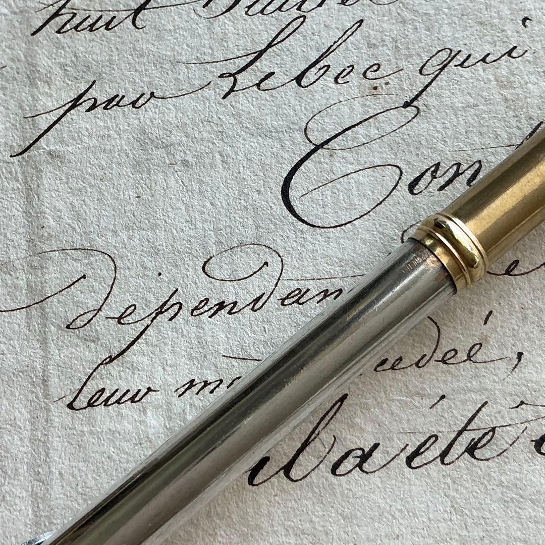 フランスアンティーク　レアデザイン♡　すずらん　インクペン　シルバープレート