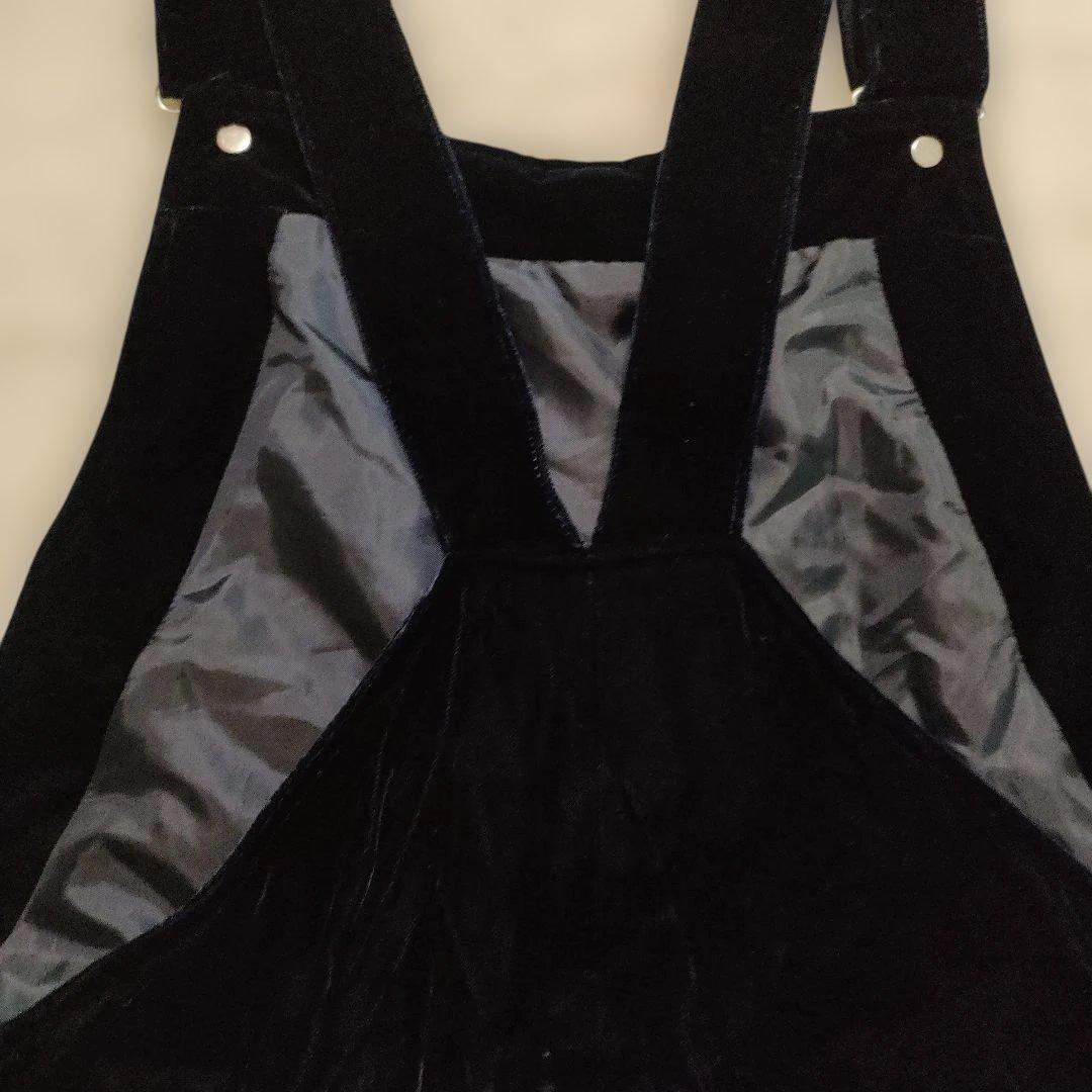 【美品】UNITED ARROWS ベルベットサロペット ネイビー38