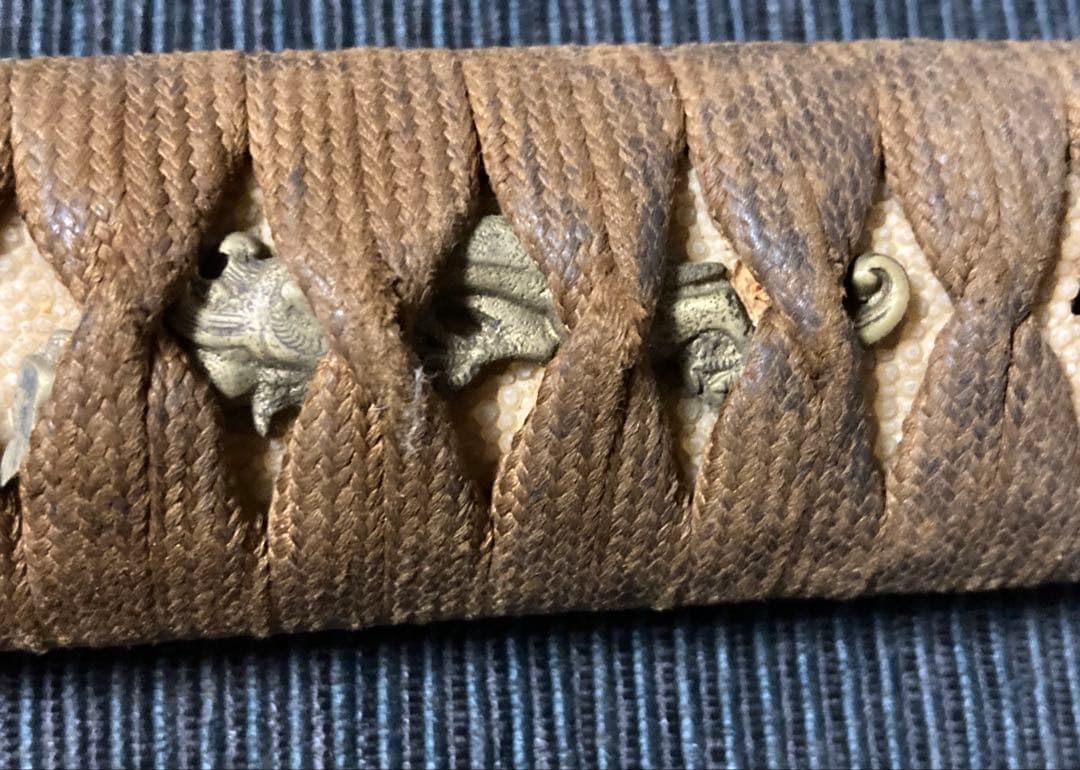 刀装具 大刀柄前 天龍の図目貫 透かし鍔 二重ハバキ 幕末拵え