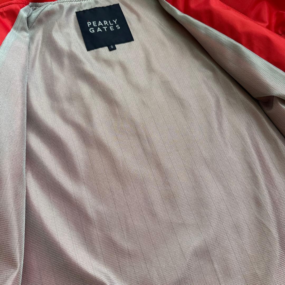 パーリーゲイツ Pearly Gateジャケットブルゾン レッド×黒 蓄熱裏地S