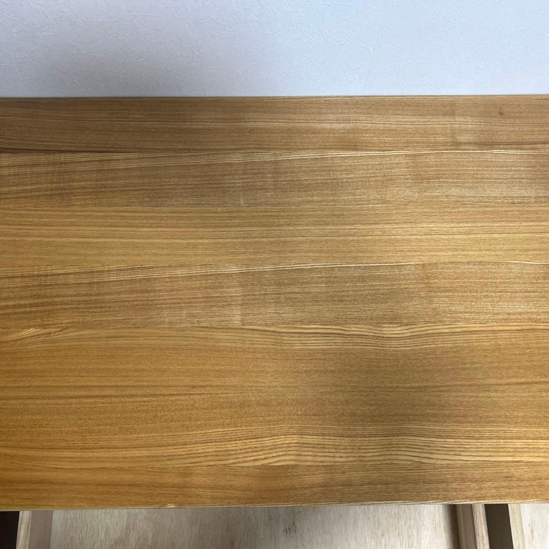 『N』無印良品　木製デスク オーク無垢材 引き出し付き