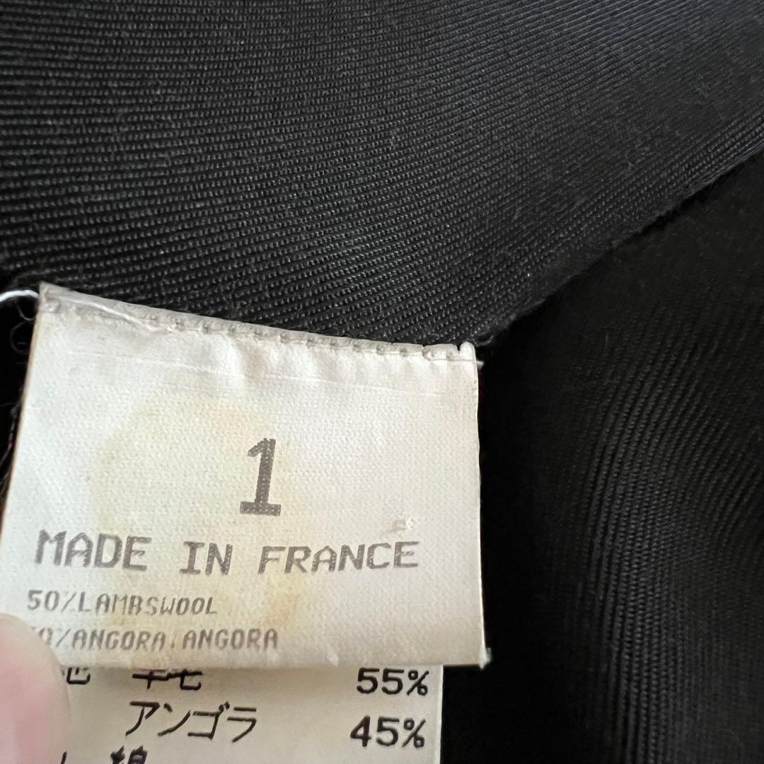 agnes.b homme ステンカラーコート アンゴラ混 ブラック
