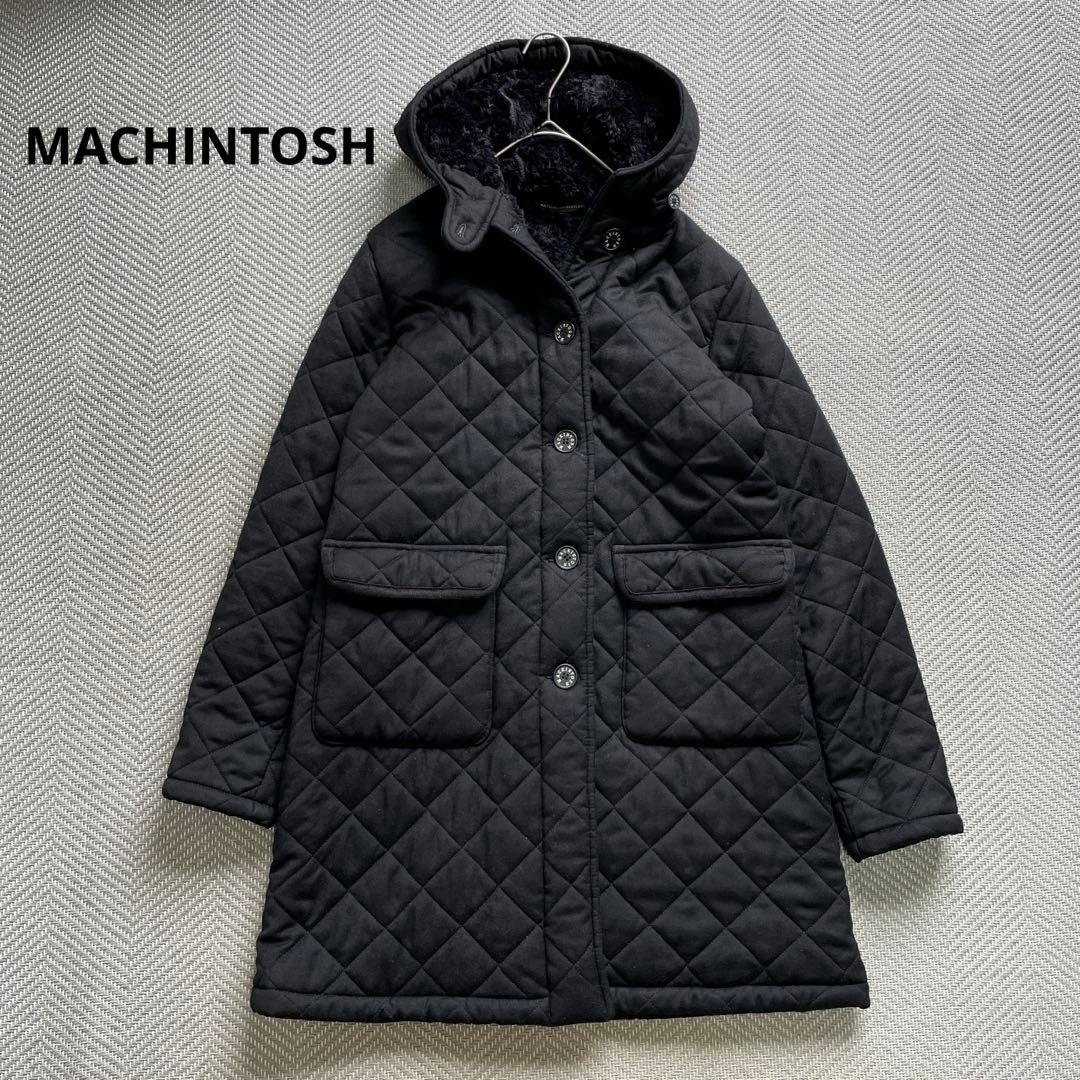 美品 マッキントッシュ グランジキルティングボアコート フード 希少な