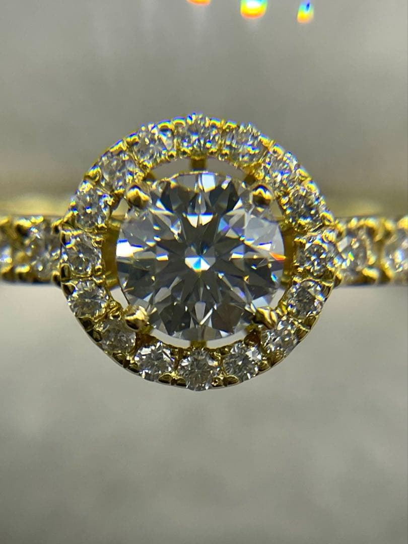 JL130★最高級 ダイヤモンド 0.656ct k18 リング ソ付