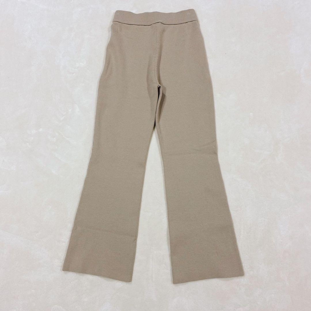 【美品】MUSE de Deuxieme Classeリブ編み パンツ　ベージュ