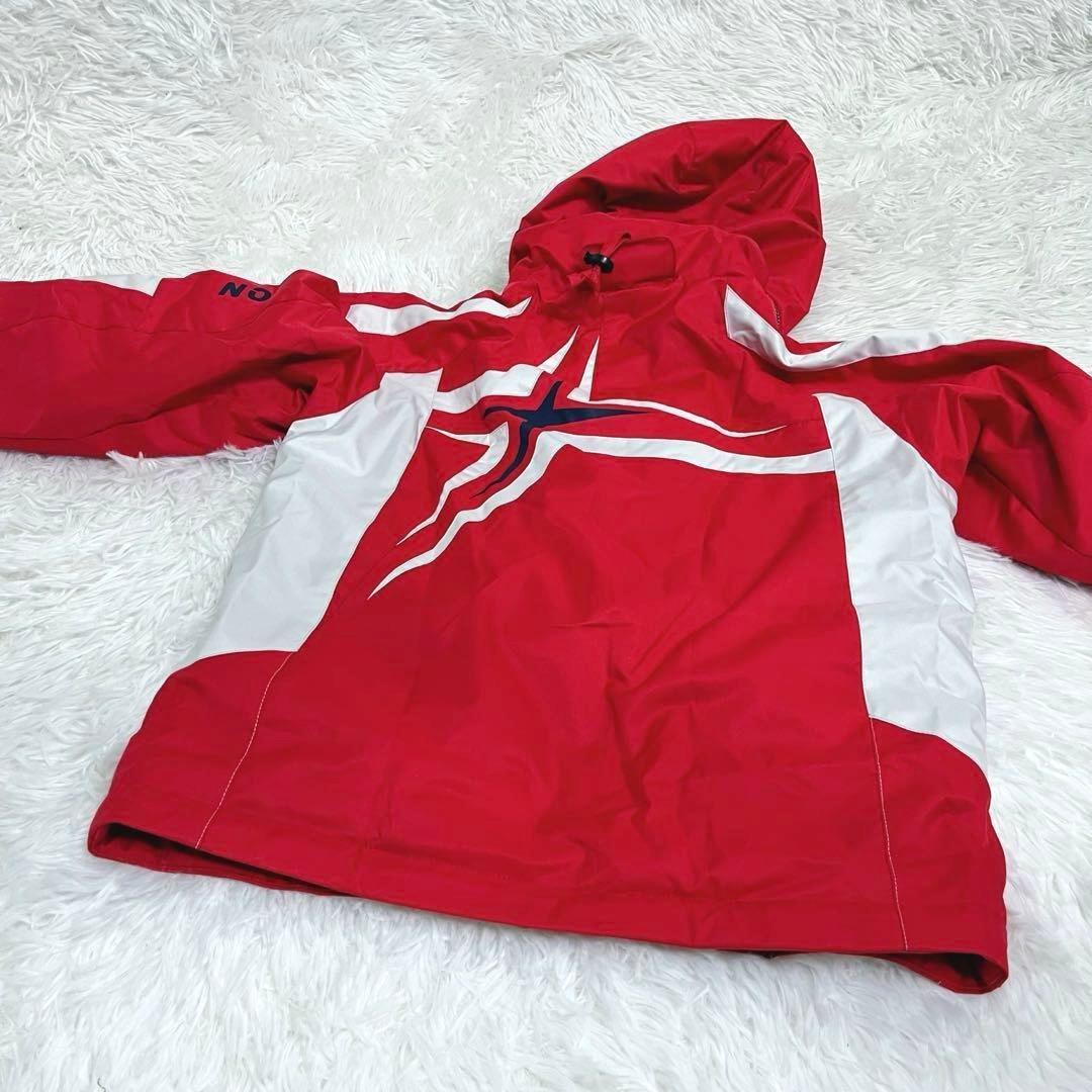 美品 phenix スキーウェア上下 140 ジュニア レッド ワッペン 小学生