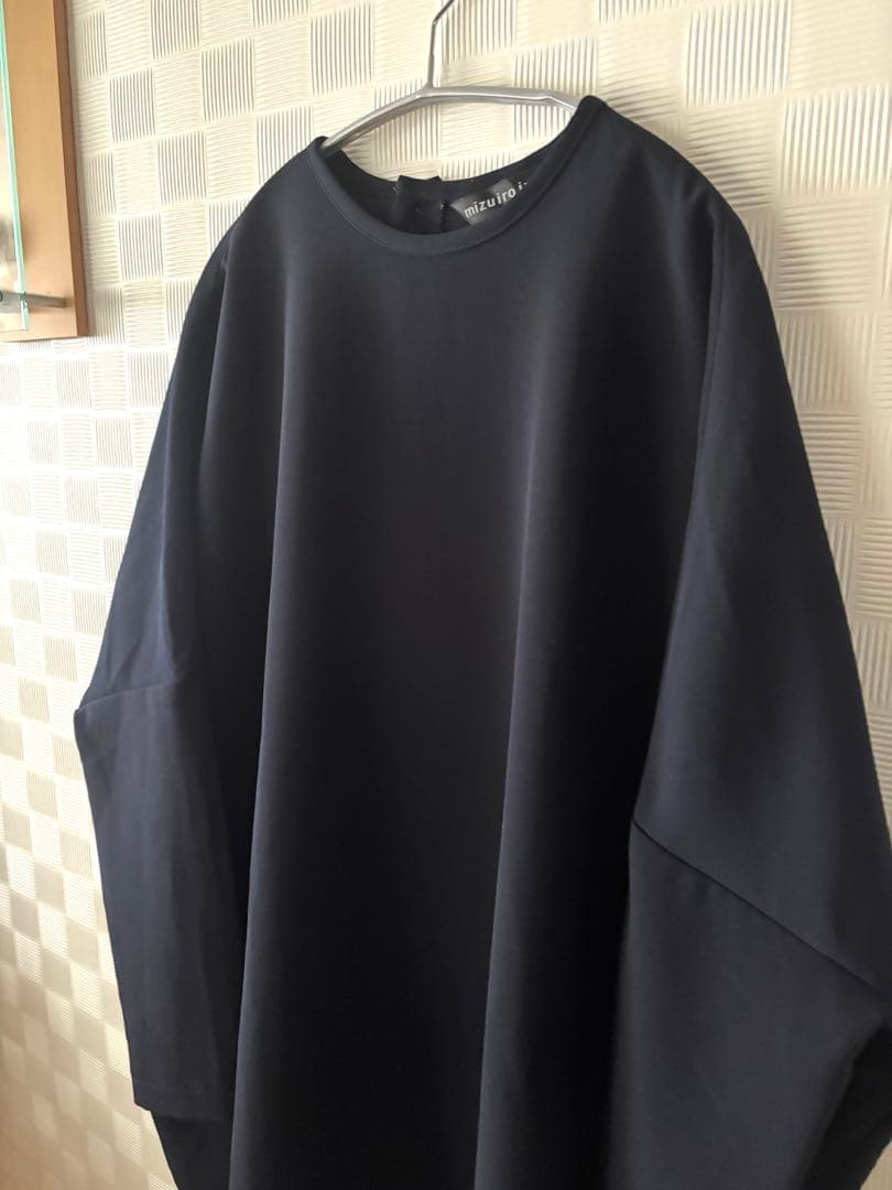 ミズイロインド コクーンワイドワンピース ネイビー 極美品 最終価格