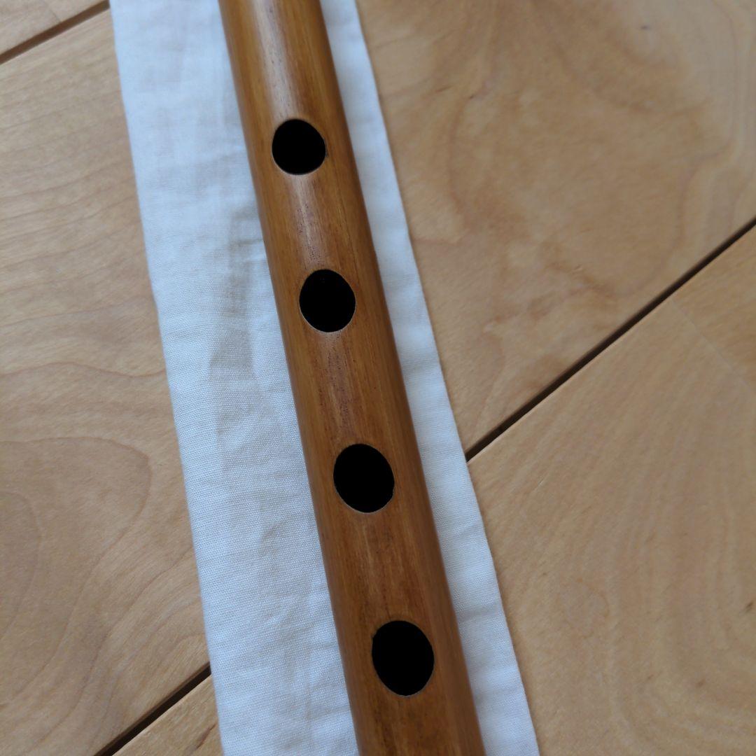 昌山管 四本調子拭き漆天地巻き・古典調・七孔篠笛 七本調子7穴 獅子