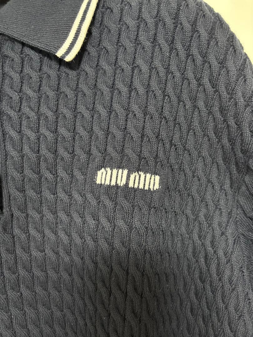 週末限定価格 miu miu ケーブル ポロシャツ ウォニョン