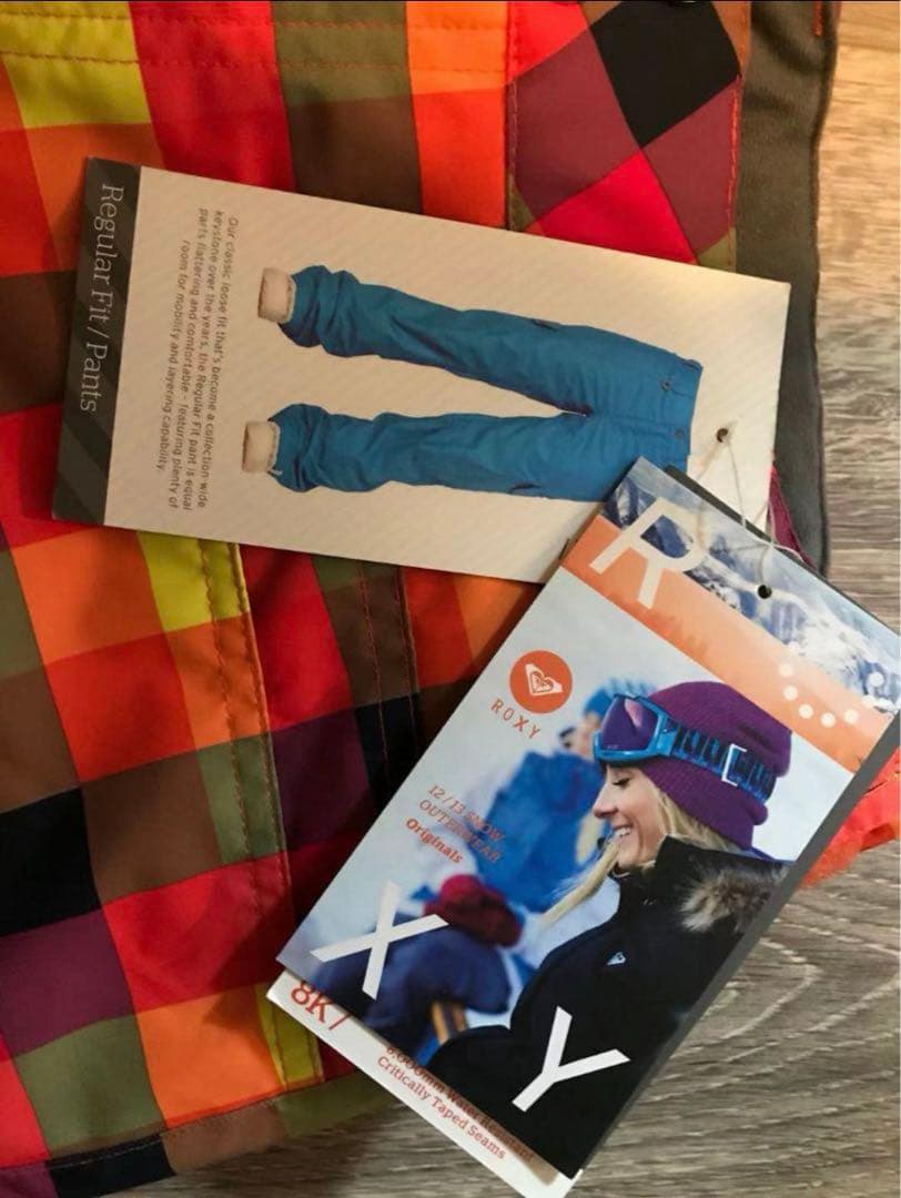 ロキシー ROXY スノーボード ウェア レディース パンツ　チェック　上下