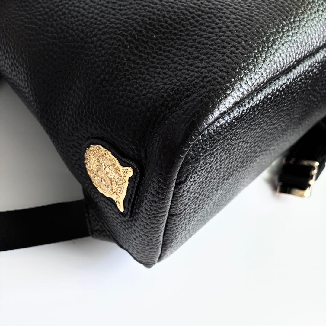 【美品】ADMJ THE BEE オールレザーバックパック ブラック 型押