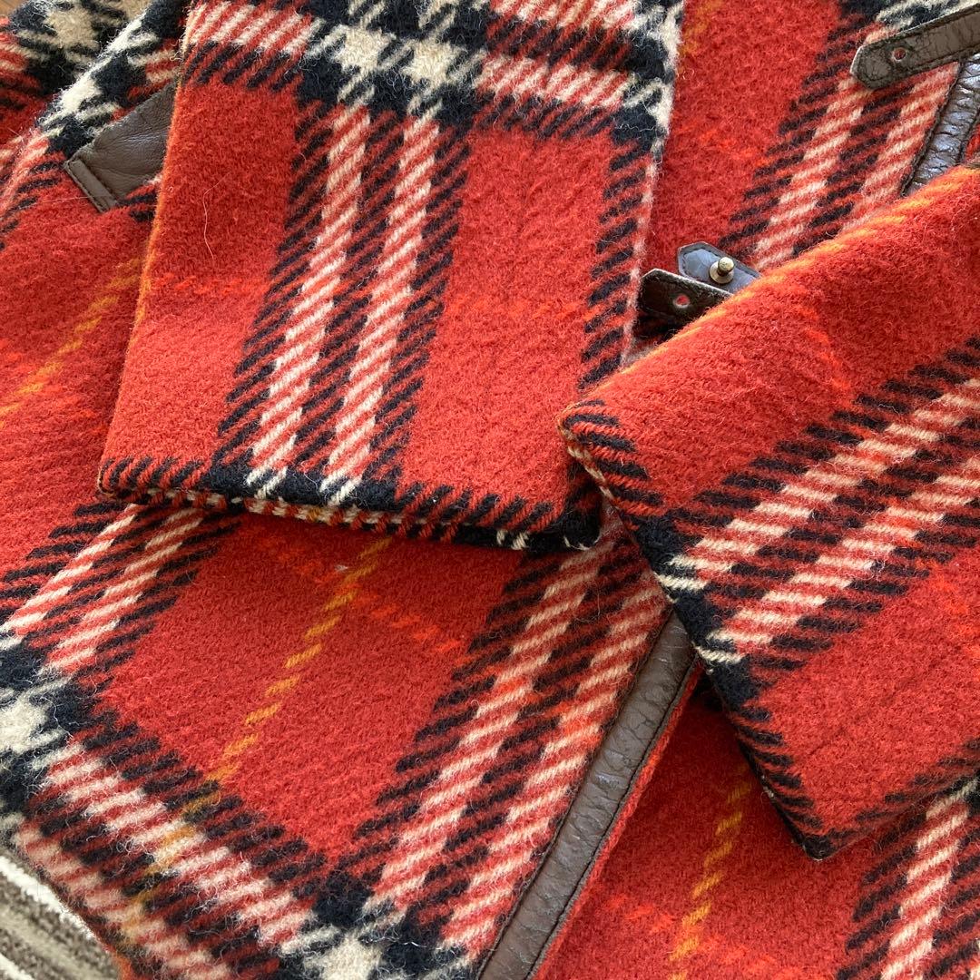 バーバリー ロンドン ブルーレーベル ノバチェック ウールロングコート