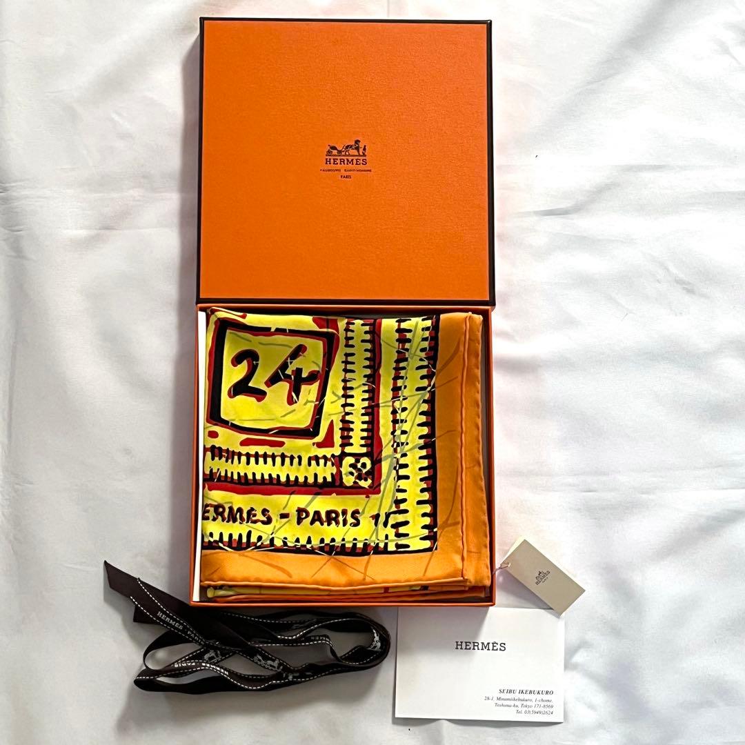 【美品】HERMES エルメス カレ70 シルク スカーフ