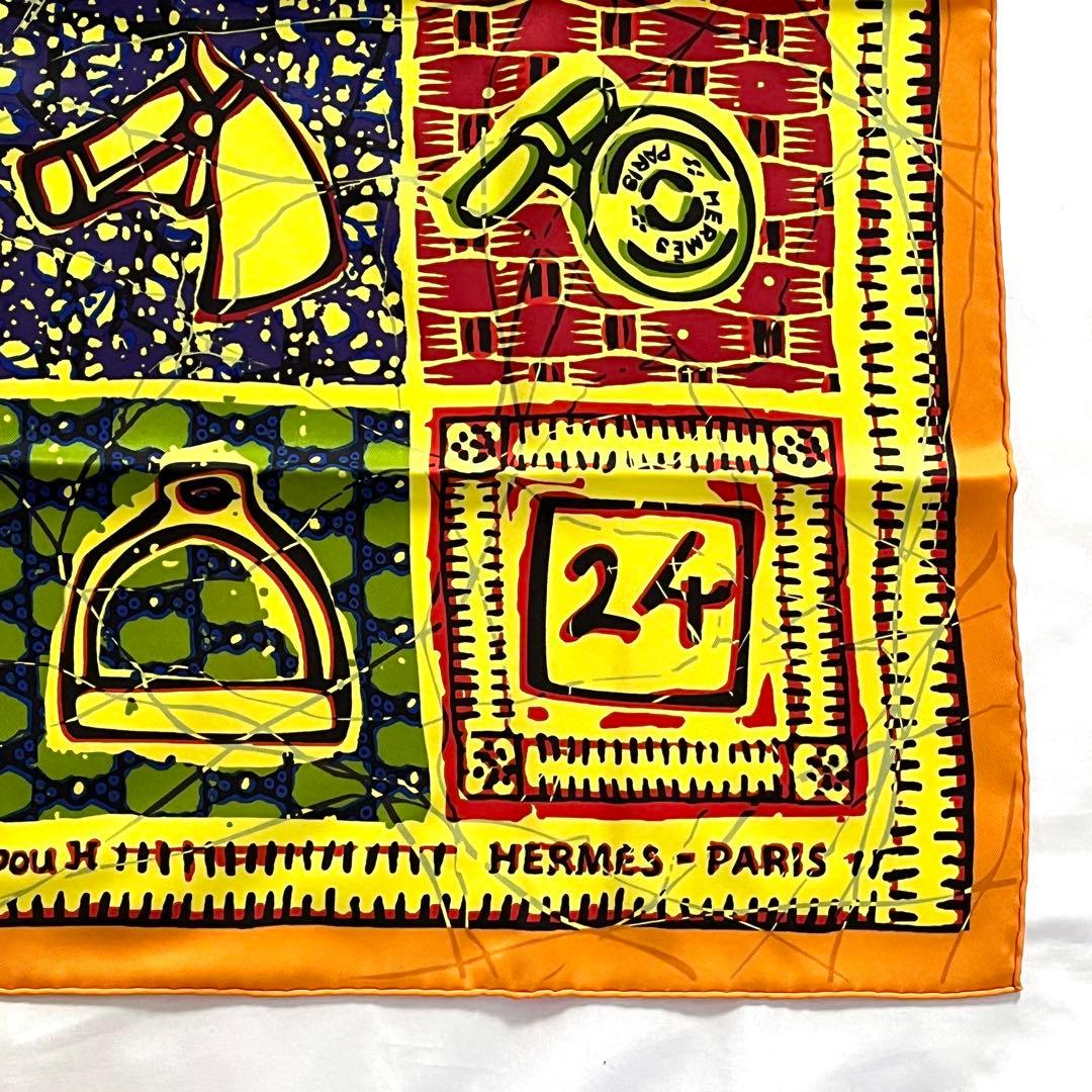 【美品】HERMES エルメス カレ70 シルク スカーフ