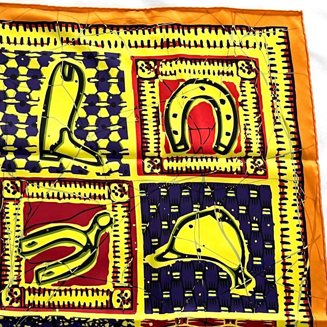 【美品】HERMES エルメス カレ70 シルク スカーフ