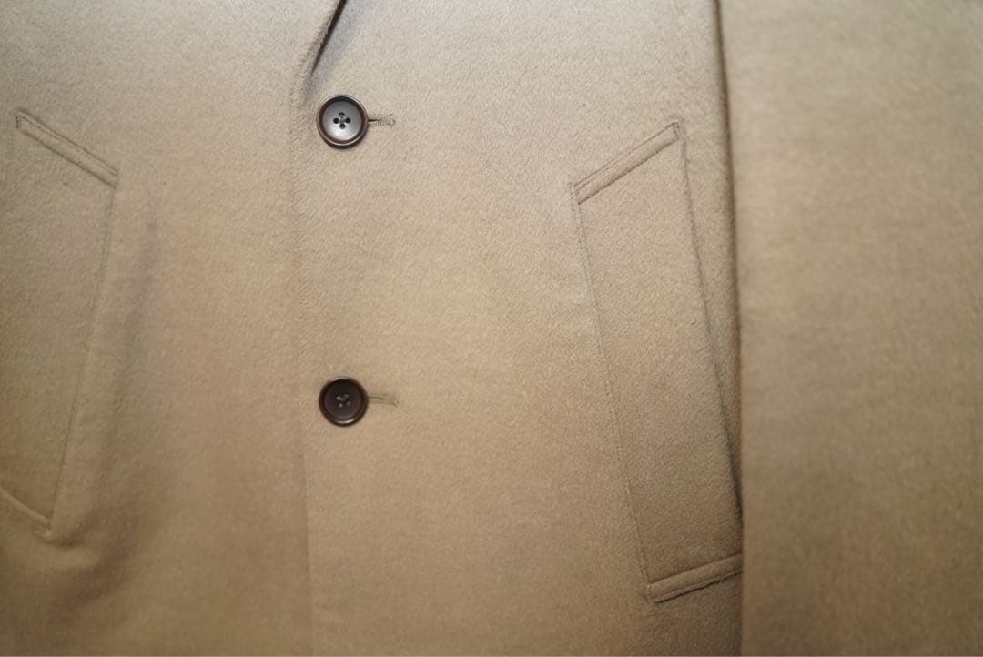 SHIPS ウルトラファインメリノウール チェスターコート ベージュ