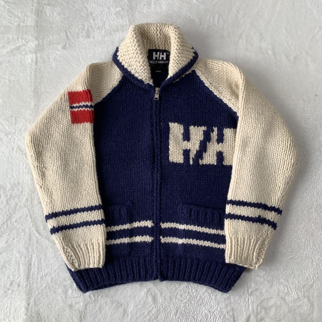 希少 HELLY HANSEN ヘリーハンセン カウチン ニット カーディガン