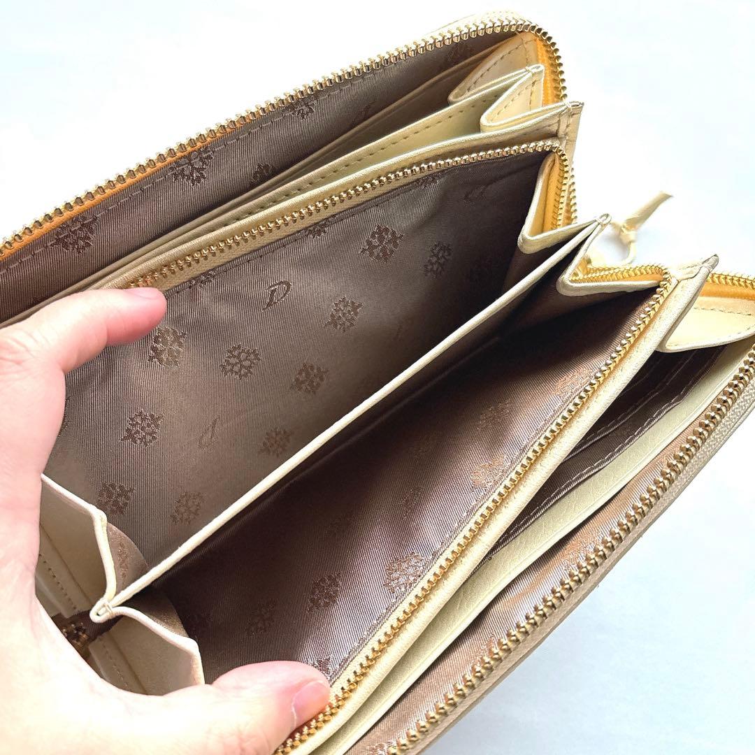 【美品・冬限定カラー】DAKOTA ダコタ カッシーニ ラウンドファスナー長財布