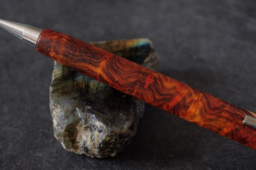 PG5木軸カスタム0215 高村杢工房 製図用シャープペンシル 極上花梨瘤