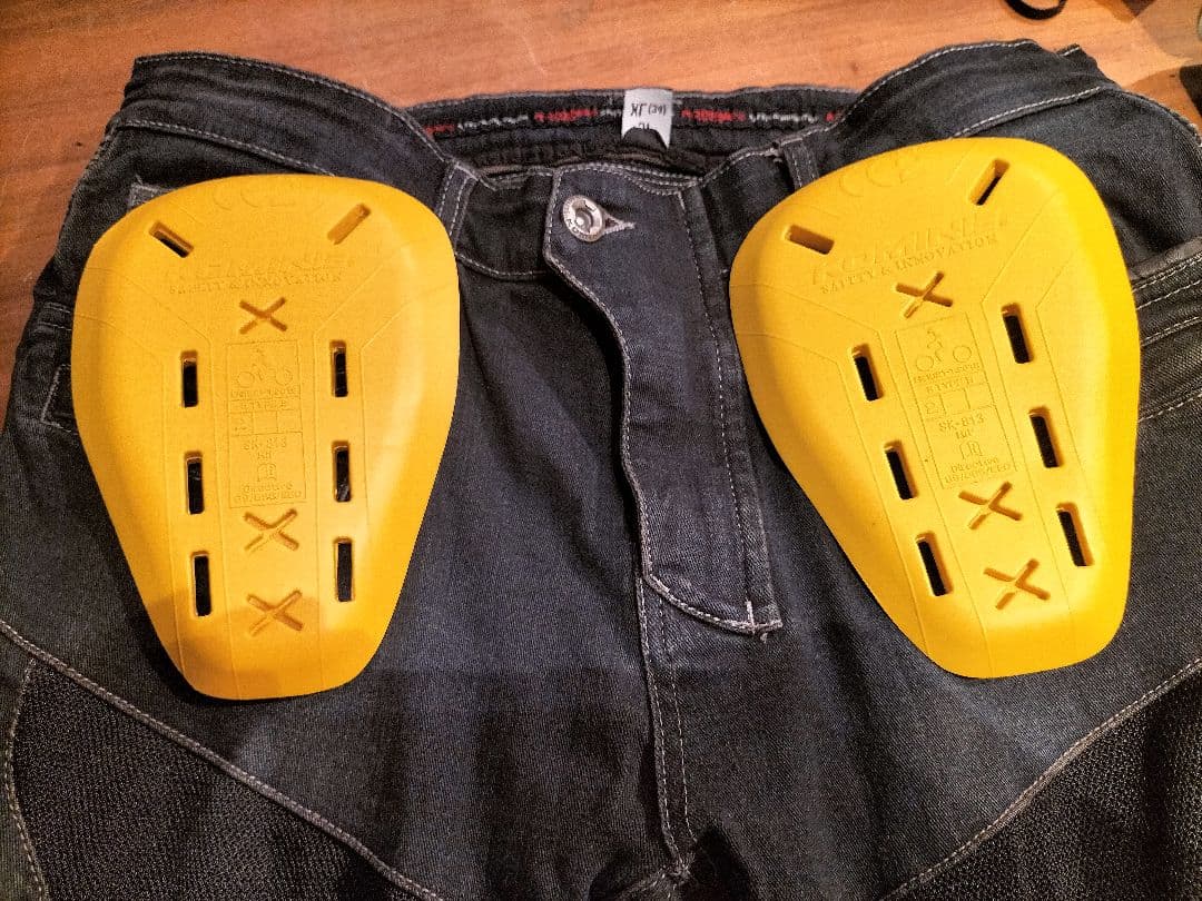 KOMINE スーパーフィットプロテクトレザーメッシュジーンズW34