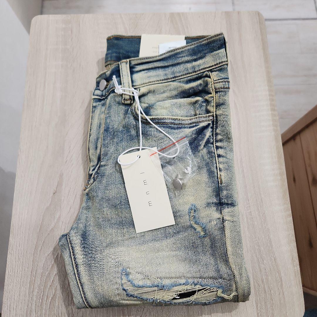 パンツ mnml X165 PAISLEY SKINNY DENIM BLUE