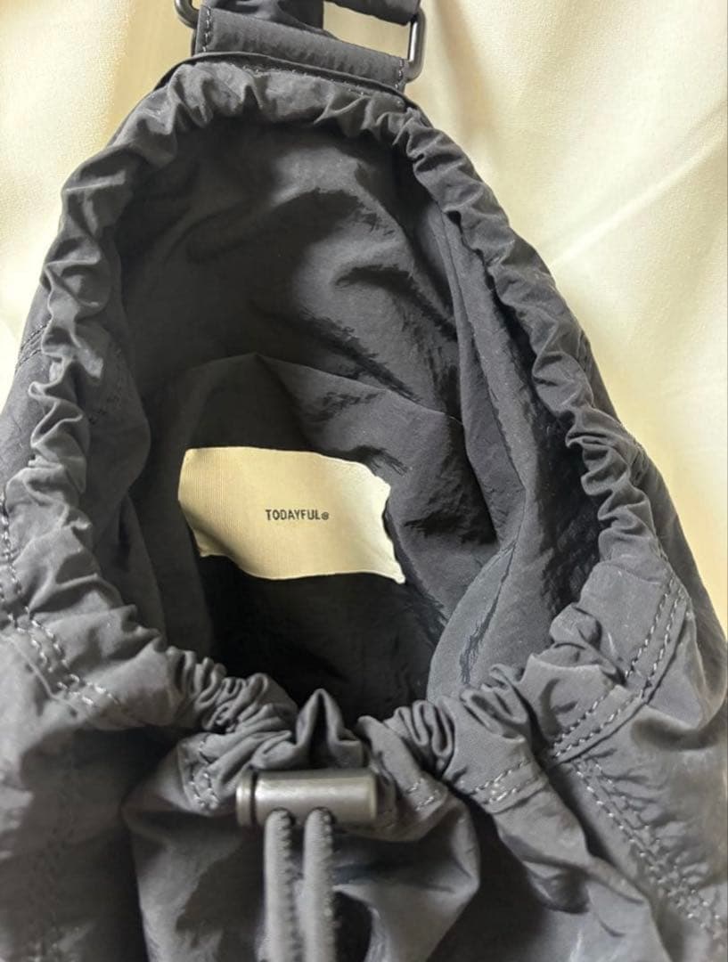 美品todayful Nylon Gather Bagブラック