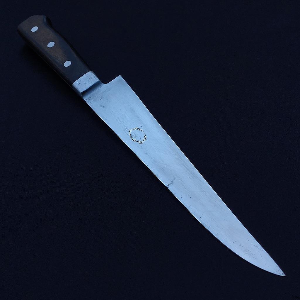 牛刀包丁 有次 スエーデン鋼 K121 刃長約212㎜ 片刃 《0160》